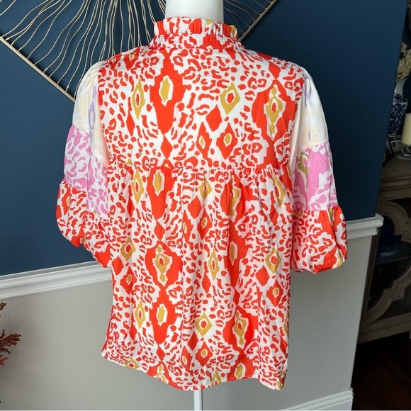 NWOT - Stunning Women's Multicolor Patterned Top - Size Large - Picture 4 of 8